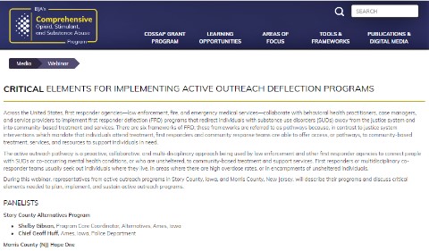 Thumbnail for Critical Elements for Implementing Active Outreach Deflection Programs